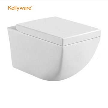 Wholesale white ceramic rimless wall hung toilet for bathroom