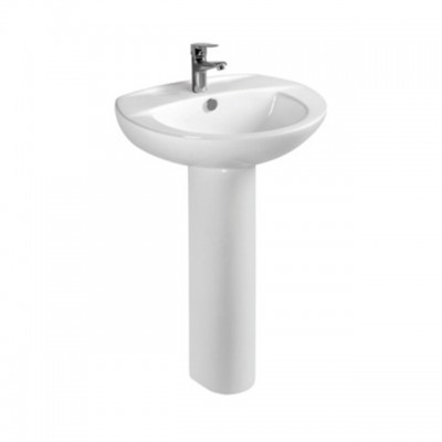 High quality Bathroom Ceramic hand wash basin with pedestal for home