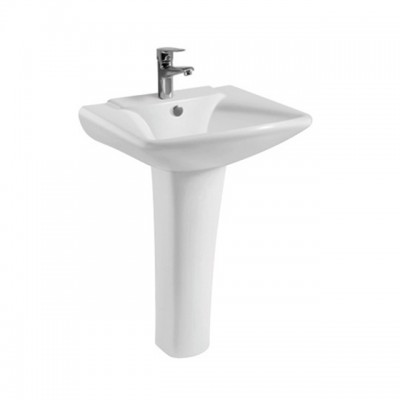 New design Sanitary Ware Bathroom Ceramic Wash Hand Pedestal Basin