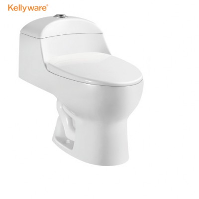 Chaozhou Sanitario retrete wc  inodoros soft close One piece siphonic ceramic toilet S-trap  toilet