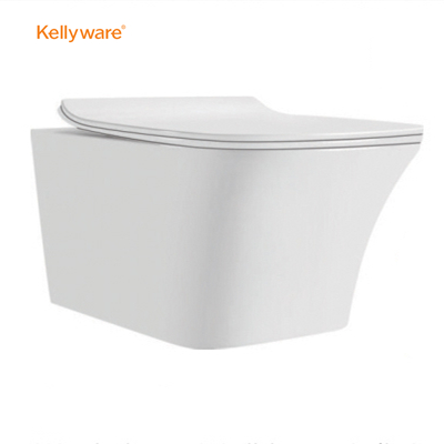 P-trap Chaozhou Retrete de pared  inodoros soft close Wall hung toilet rimless washdown ceramic  toilet