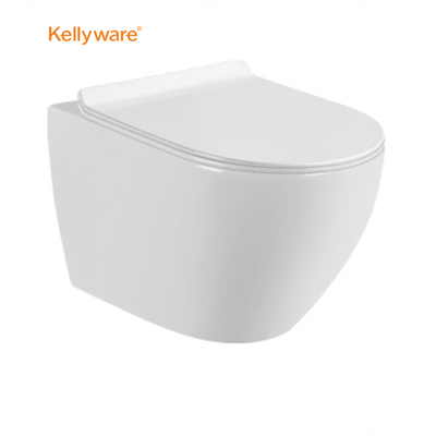 P-trap Wall hung toilet   inodoros soft close  wash down ceramic rimless toilet with bidet