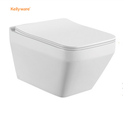 Made in China bathroom p-trap wash down ceramic wall hung toilet