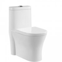 One piece washdown flushing ceramic toilet sanitary ware S-trap Chaozhou sanitarios retrete WC inodoros soft close